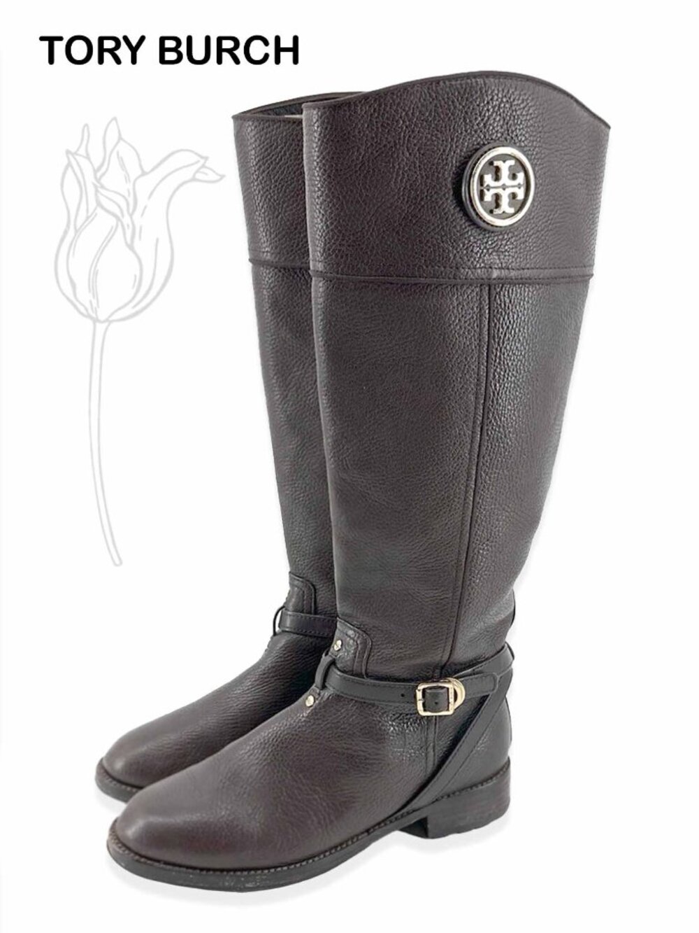 Tory Burch Teresa Riding Boots – Coconut